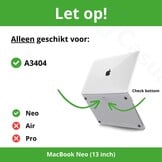 MacBook Neo cover hoes case met anti-slip dopjes - Mat Citrine