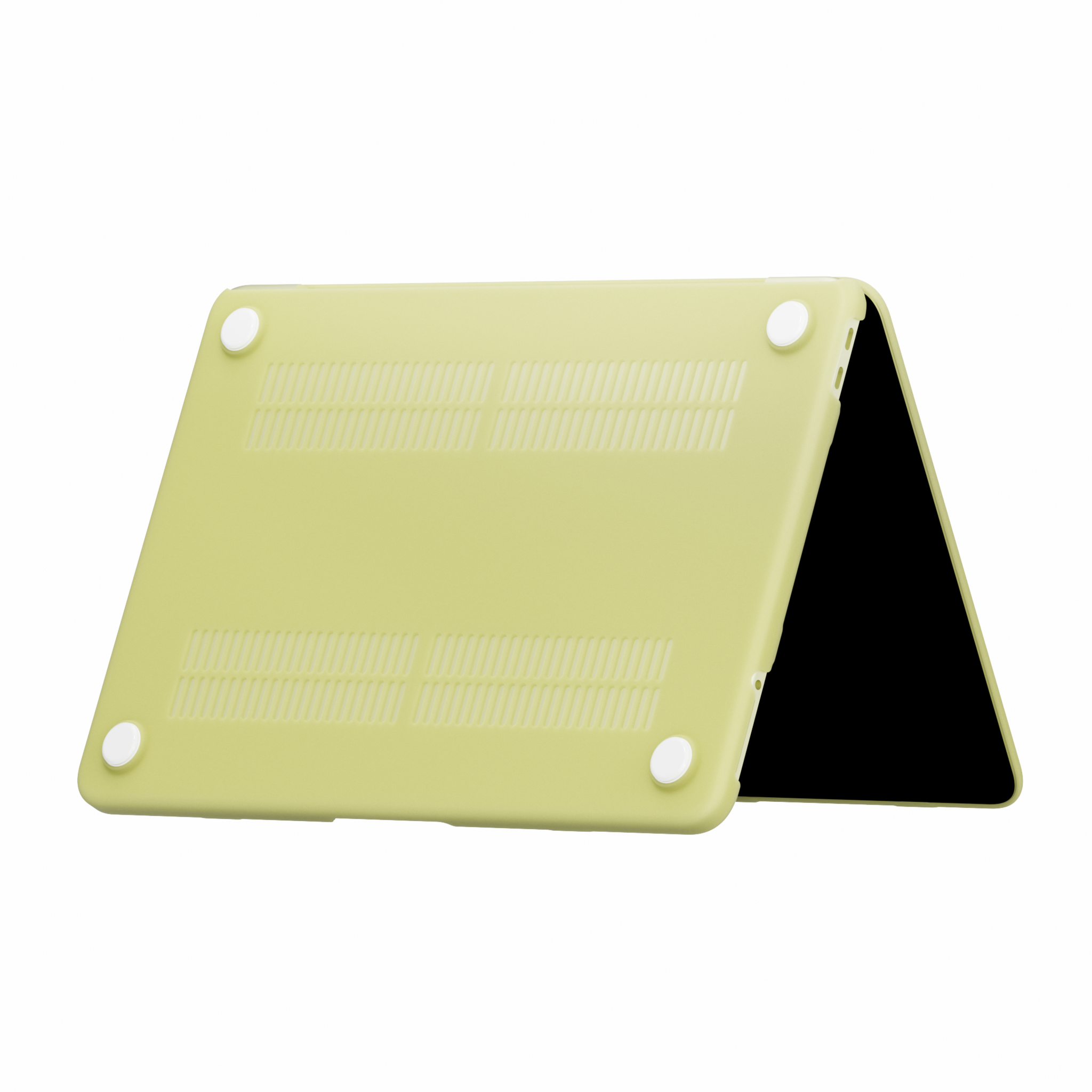MacBook Neo cover hoes case met anti-slip dopjes - Mat Citrine