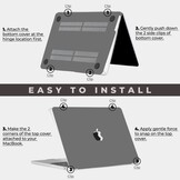 MacBook Neo cover hoes case met anti-slip dopjes - Mat Transparant