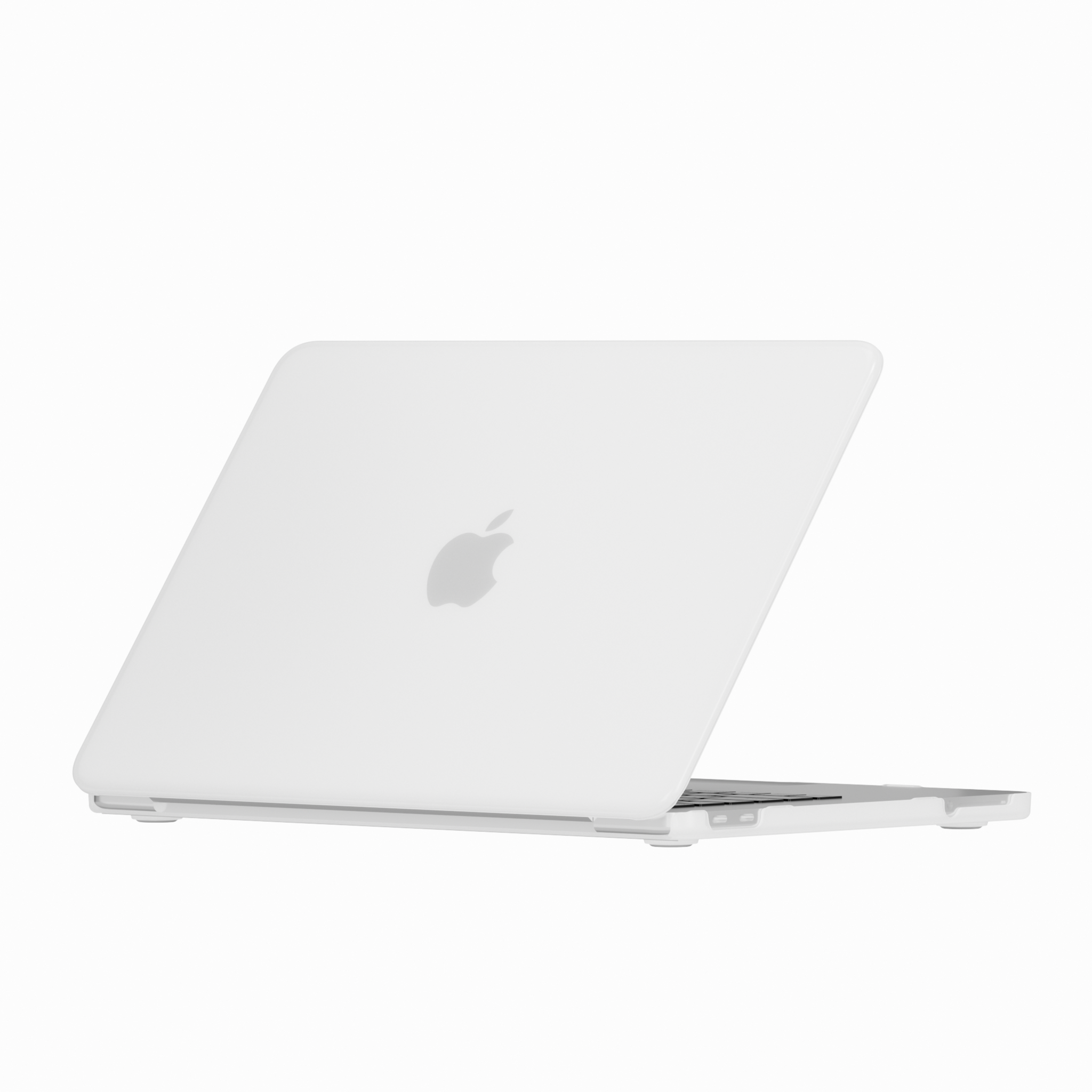 MacBook Neo cover hoes case met anti-slip dopjes - Mat Transparant