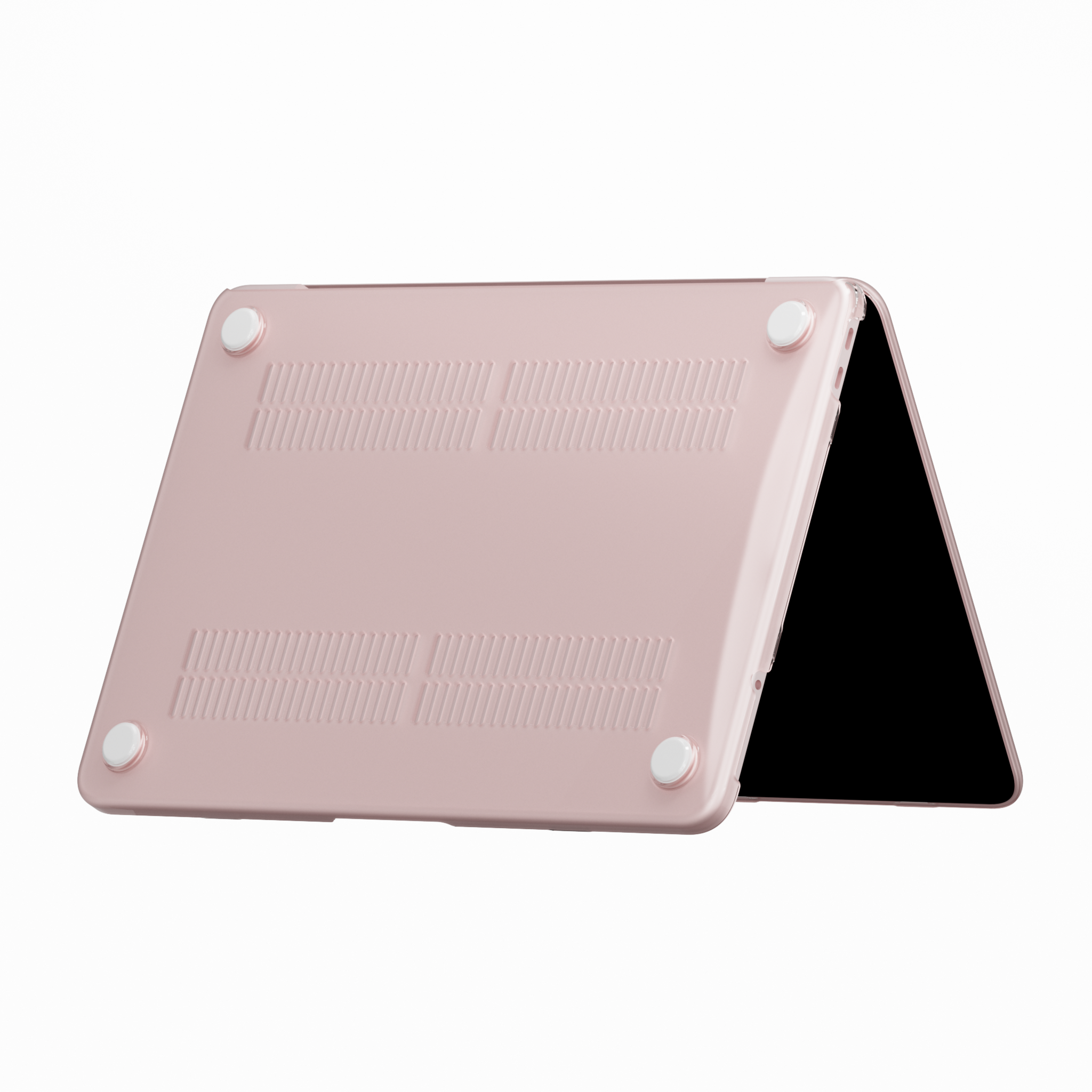 MacBook Neo cover hoes case met anti-slip dopjes - Glanzend Blush