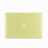 MacBook Neo cover hoes case met anti-slip dopjes - Glanzend Citrine