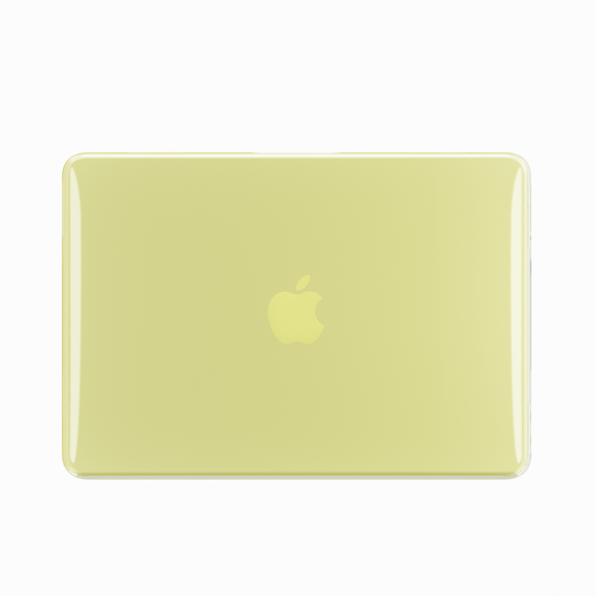 MacBook Neo cover hoes case met anti-slip dopjes - Glanzend Citrine