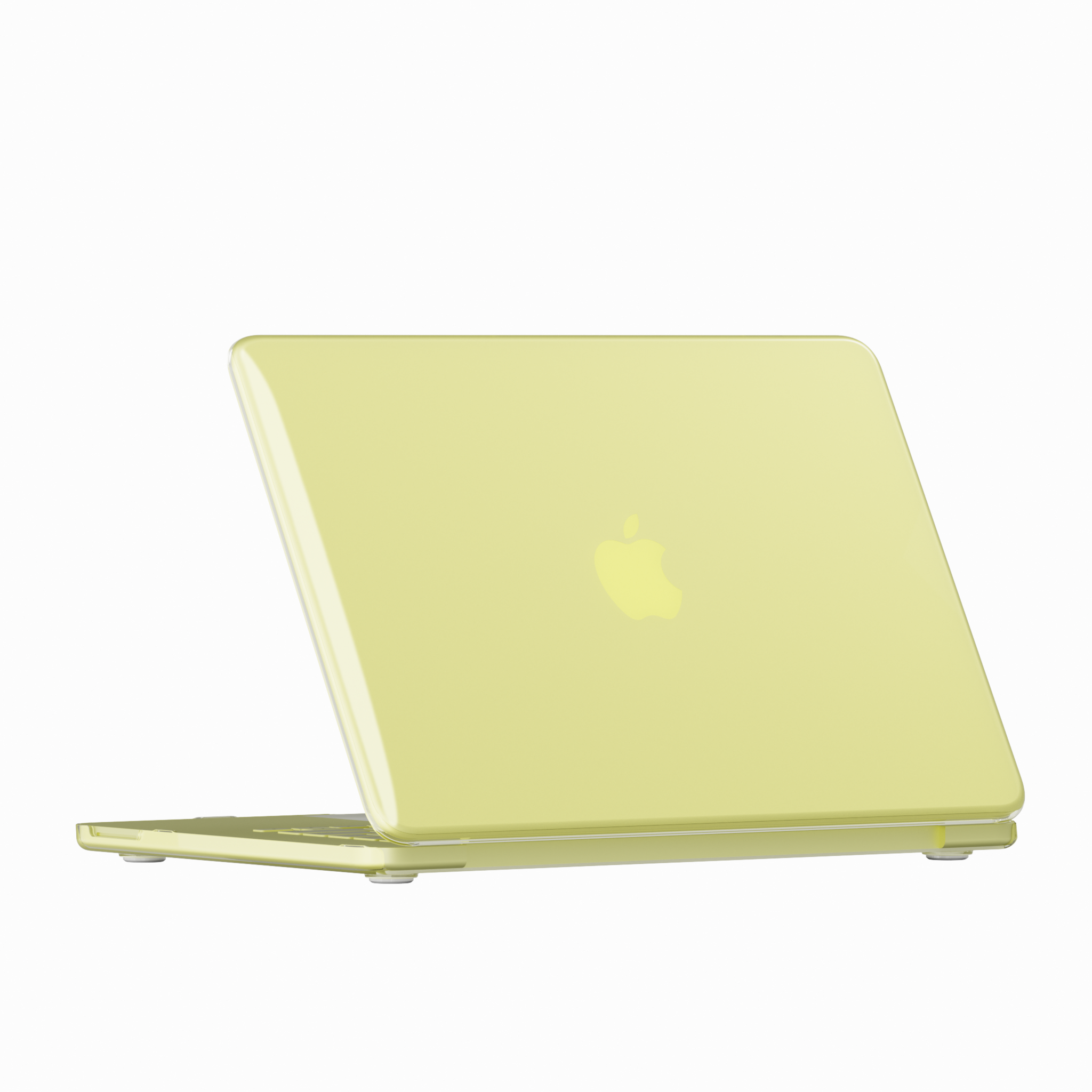 MacBook Neo cover hoes case met anti-slip dopjes - Glanzend Citrine