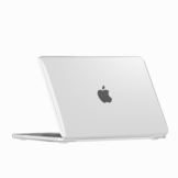 MacBook Neo cover hoes case met anti-slip dopjes - Glanzend Transparant