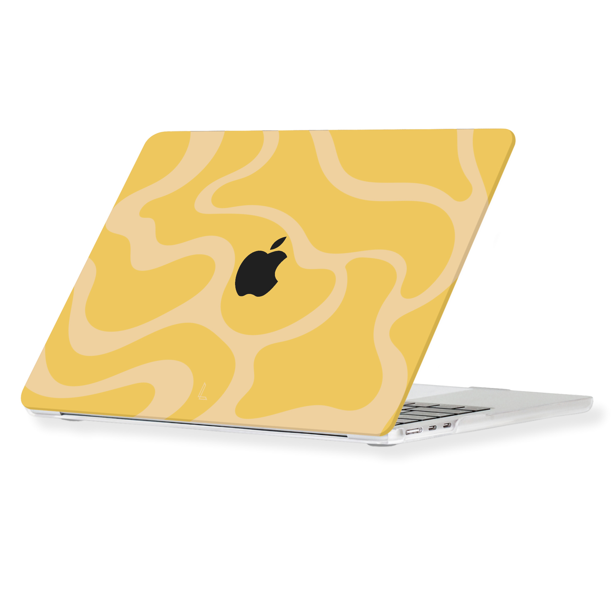 Lunso MacBook Pro 14 inch (2021-2026) cover hoes - case - Yellow Wave