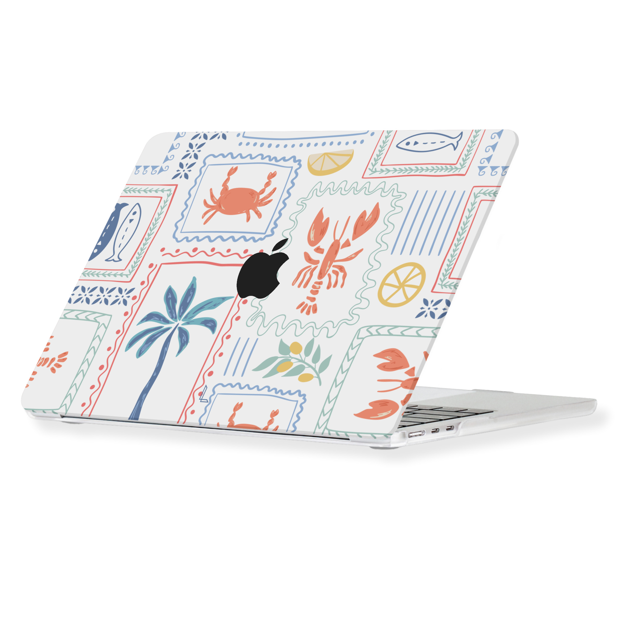 Lunso MacBook Pro 14 inch (2021-2026) cover hoes - case - Riviera Postcards