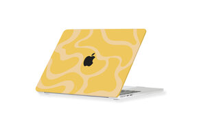 Lunso MacBook Pro 16 inch (2021-2026) cover hoes - case - Yellow Wave