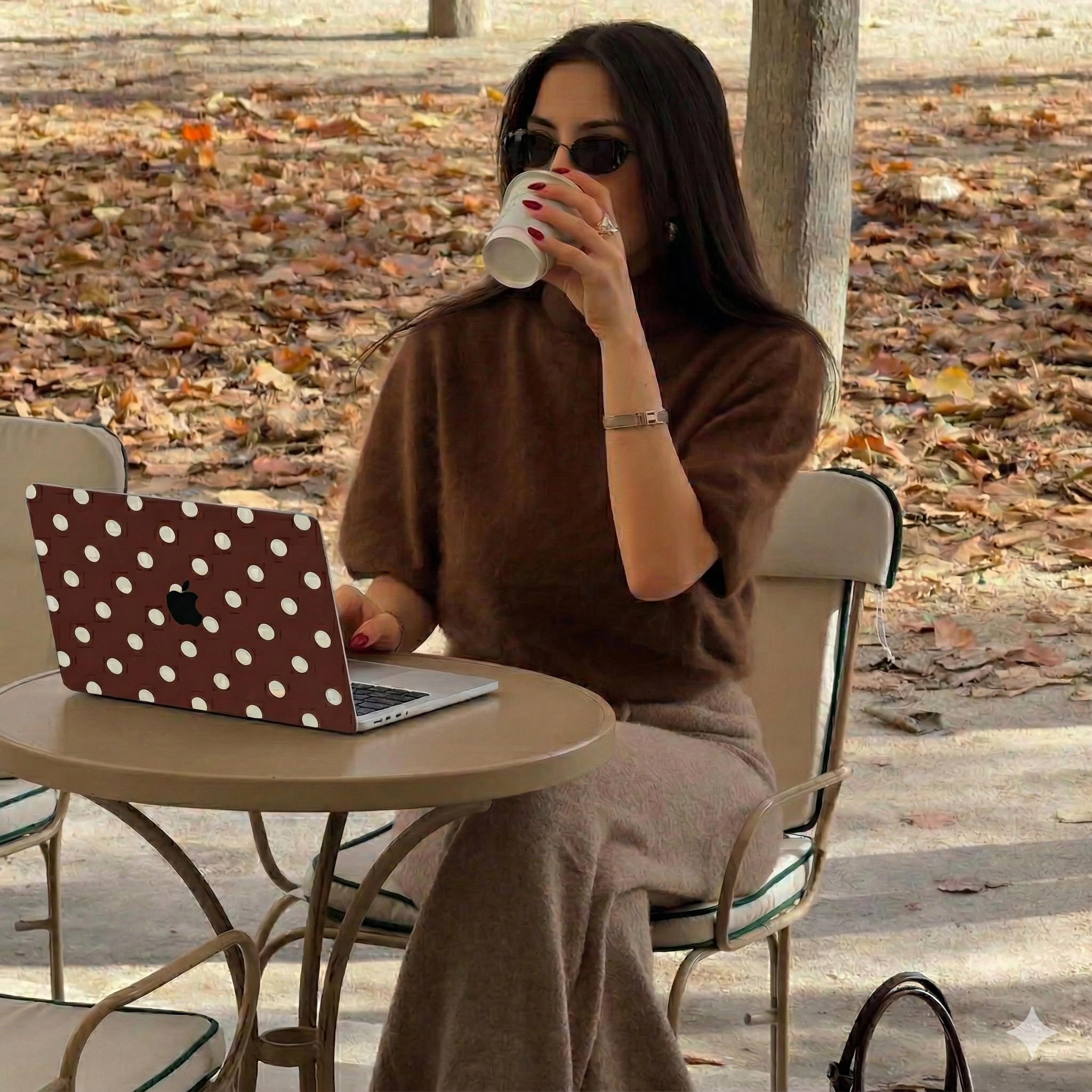 MacBook Pro 16 inch (2021-2026) cover hoes - Vintage Dots