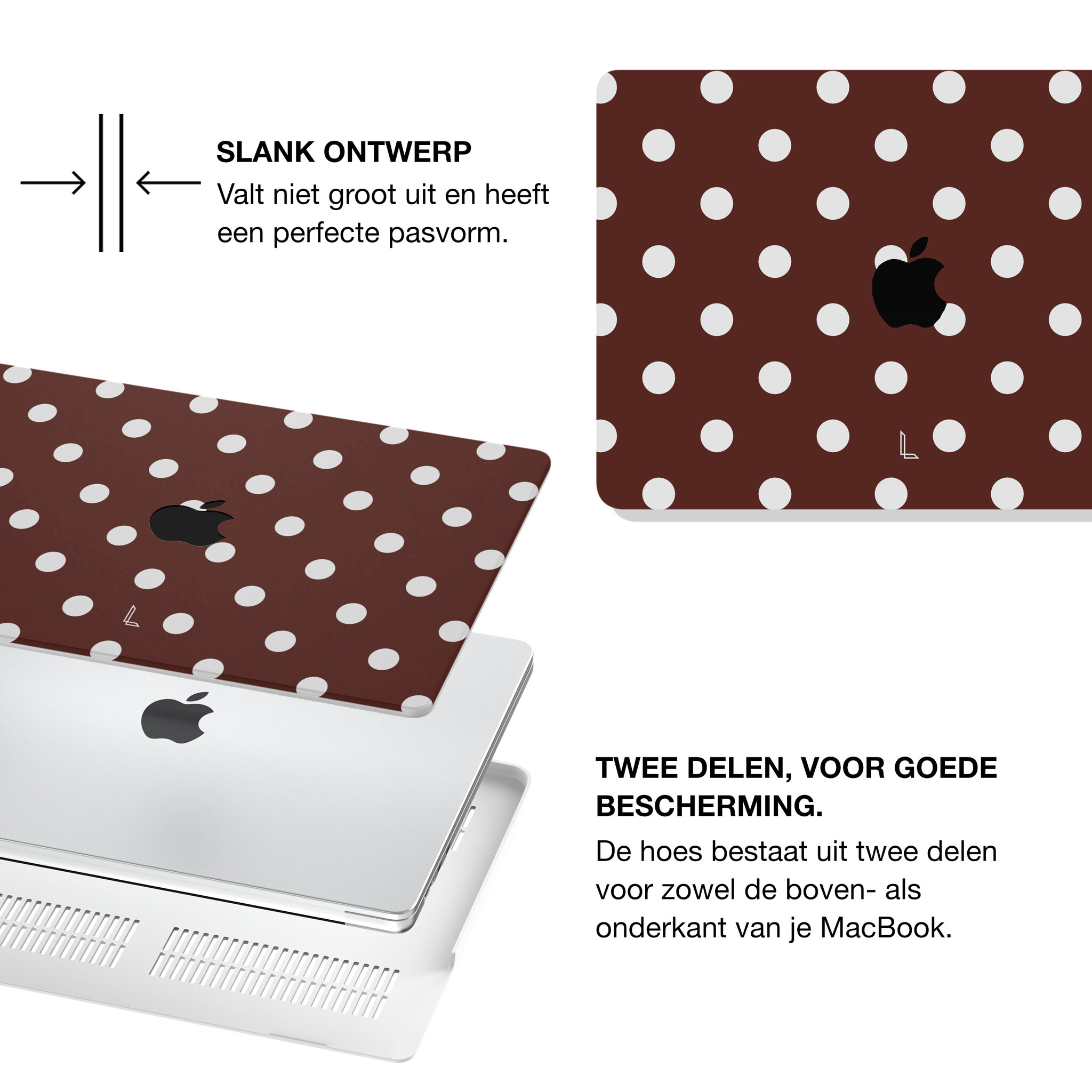 MacBook Neo cover hoes case - Vintage Dots