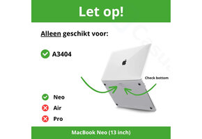 Lunso MacBook Neo cover hoes - case - Aciano Azul