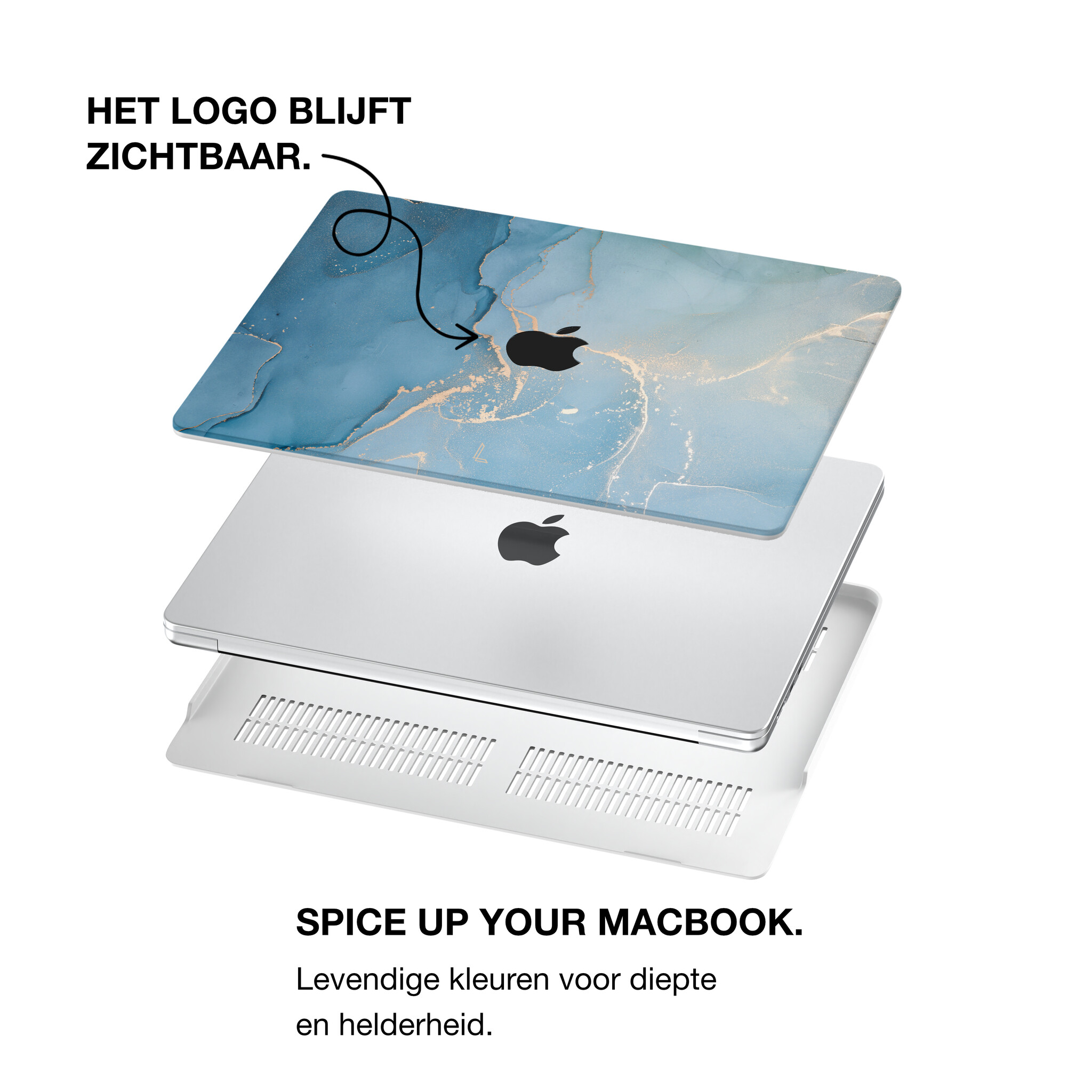 MacBook Neo cover hoes case - Aciano Azul