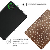 Kobo Clara BW / Clara Colour Hoesje - Vegan Saffiano Leren Sleep Cover - Met Handband en Auto Wake/Sleep - Oh Deer!