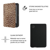 Kobo Clara BW / Clara Colour Hoesje - Vegan Saffiano Leren Sleep Cover - Met Handband en Auto Wake/Sleep - Oh Deer!