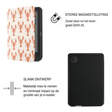 Kobo Clara BW / Clara Colour Hoesje - Vegan Saffiano Leren Sleep Cover - Met Handband en Auto Wake/Sleep - Catch of the Day