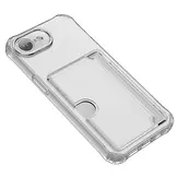 iPhone 17e / iPhone 16e TPU Backcover hoes met kaarthouder - Transparant