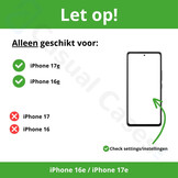 iPhone 17e / iPhone 16e luxe echt leren bookcase hoesje - Magnetische sluiting - Bruin