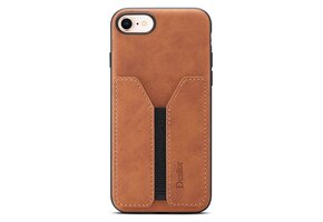 Denior iPhone 17e / iPhone 16e hoesje - Backcover met kaarthouder - Bruin