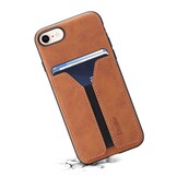 iPhone 17e / iPhone 16e hoesje Backcover met kaarthouder - Bruin