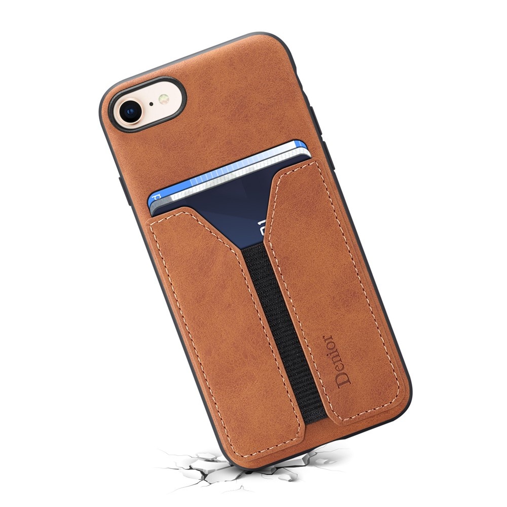iPhone 17e / iPhone 16e hoesje Backcover met kaarthouder - Bruin