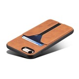iPhone 17e / iPhone 16e hoesje Backcover met kaarthouder - Bruin