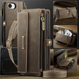 iPhone 17e / iPhone 16e hoesje portemonnee tasje - Bruin