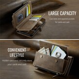 iPhone 17e / iPhone 16e hoesje portemonnee tasje - Bruin
