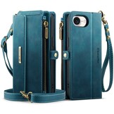 iPhone 17e / iPhone 16e hoesje portemonnee tasje - Blauw