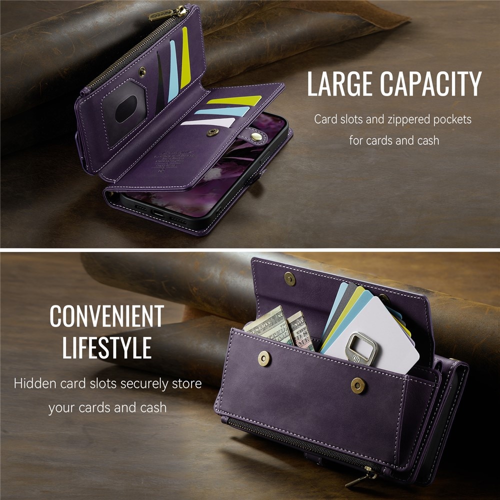 iPhone 17e / iPhone 16e hoesje portemonnee tasje - Paars
