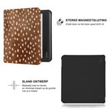 Kobo Libra Colour Hoesje - Vegan Saffiano Leren Sleep Cover - Met Handband en Auto Wake/Sleep - Oh Deer!