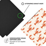 Kobo Libra Colour Hoesje - Vegan Saffiano Leren Sleep Cover - Met Handband en Auto Wake/Sleep - Catch of the Day