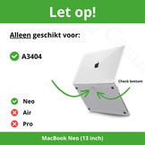 MacBook Neo Armor cover hoes met pootjes - Grijs