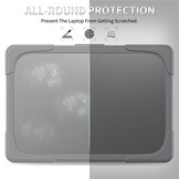 MacBook Neo Armor cover hoes met pootjes - Grijs