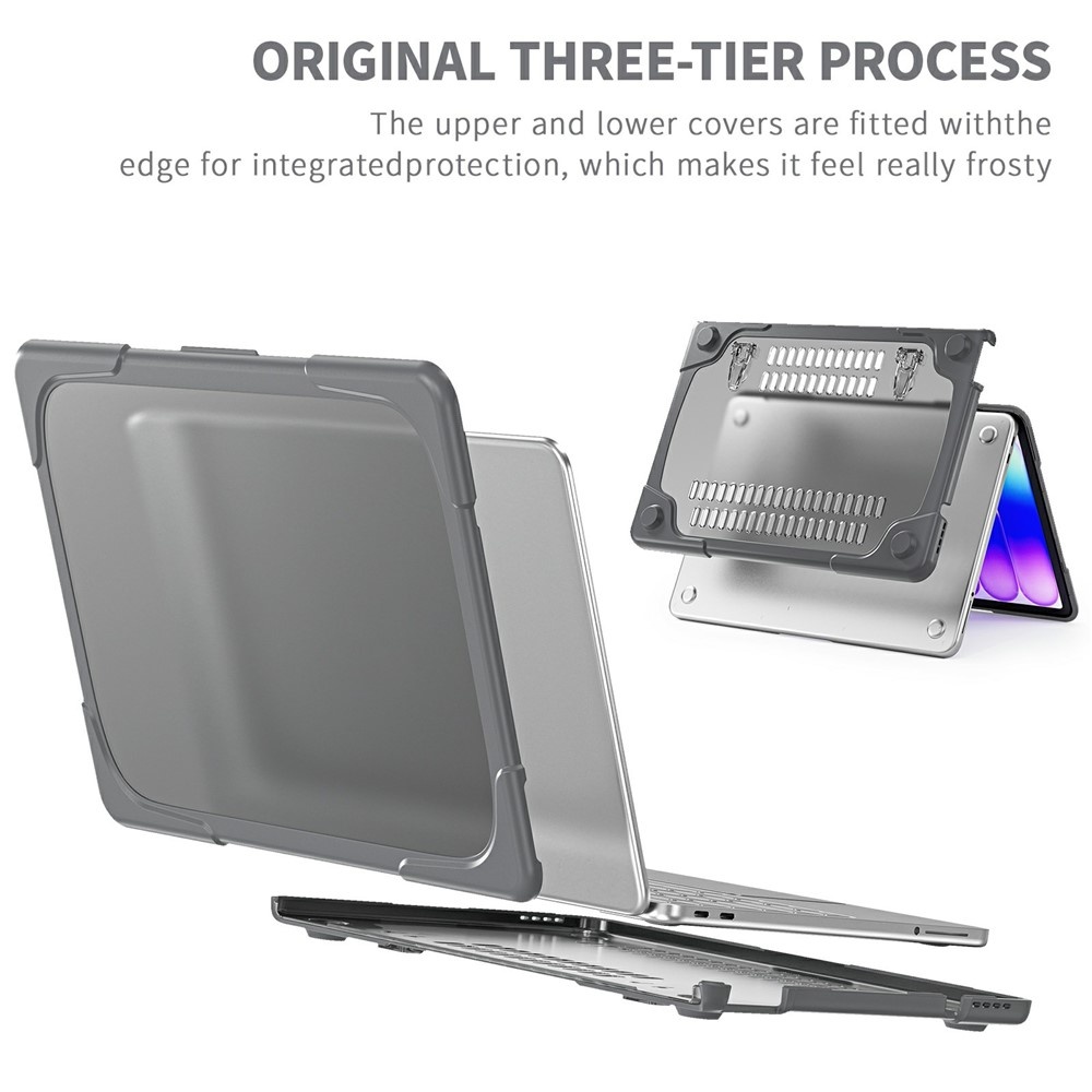MacBook Neo Armor cover hoes met pootjes - Grijs
