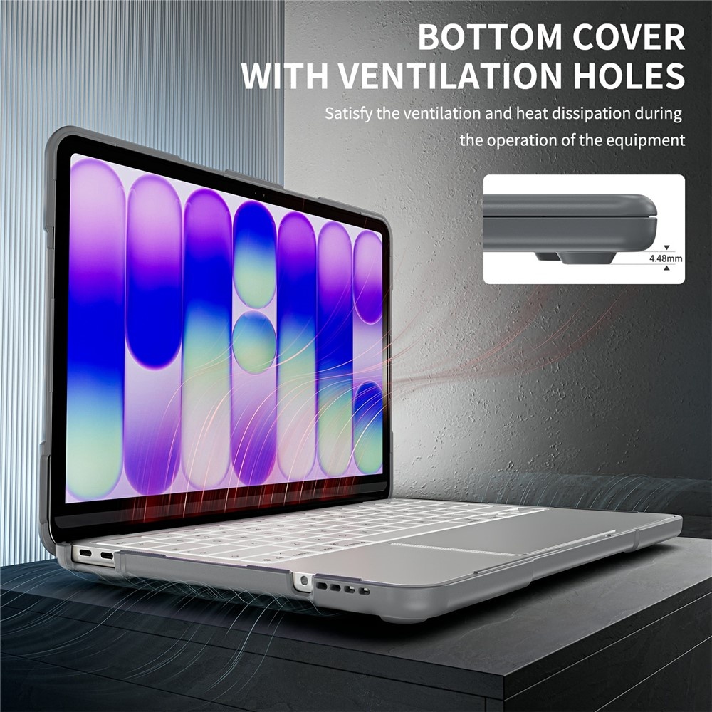 MacBook Neo Armor cover hoes met pootjes - Grijs