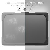 MacBook Neo Armor cover hoes met pootjes - Zwart