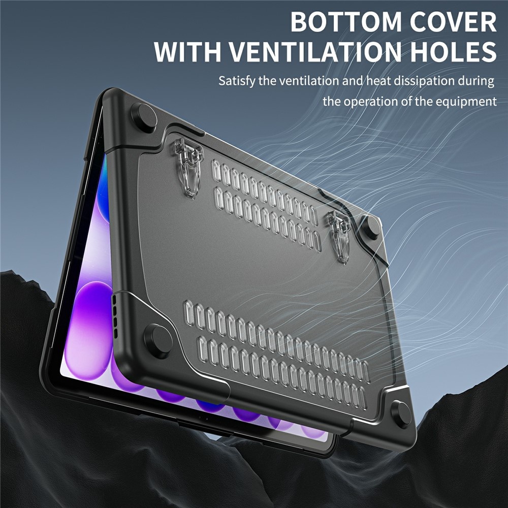 MacBook Neo Armor cover hoes met pootjes - Zwart