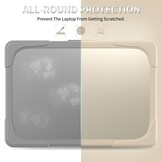 MacBook Neo Armor cover hoes met pootjes - Beige