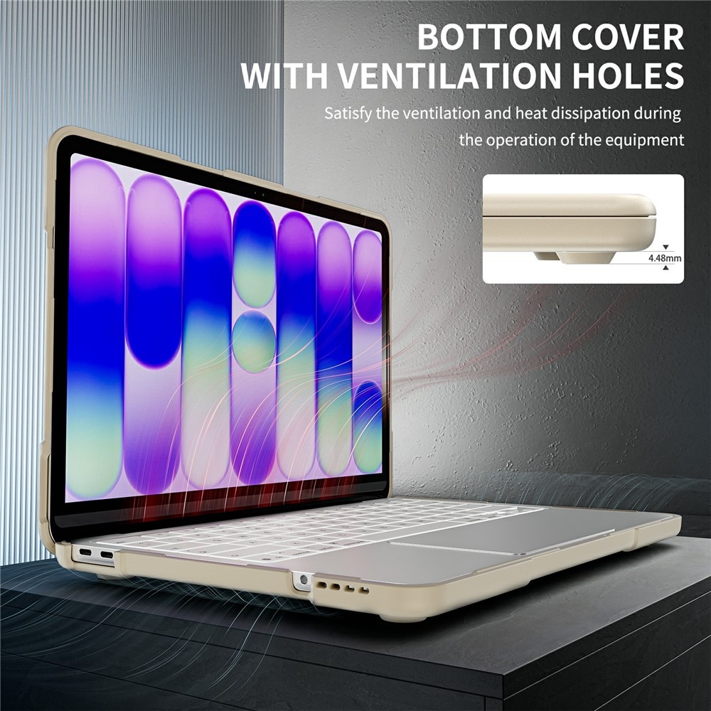 MacBook Neo Armor cover hoes met pootjes - Beige