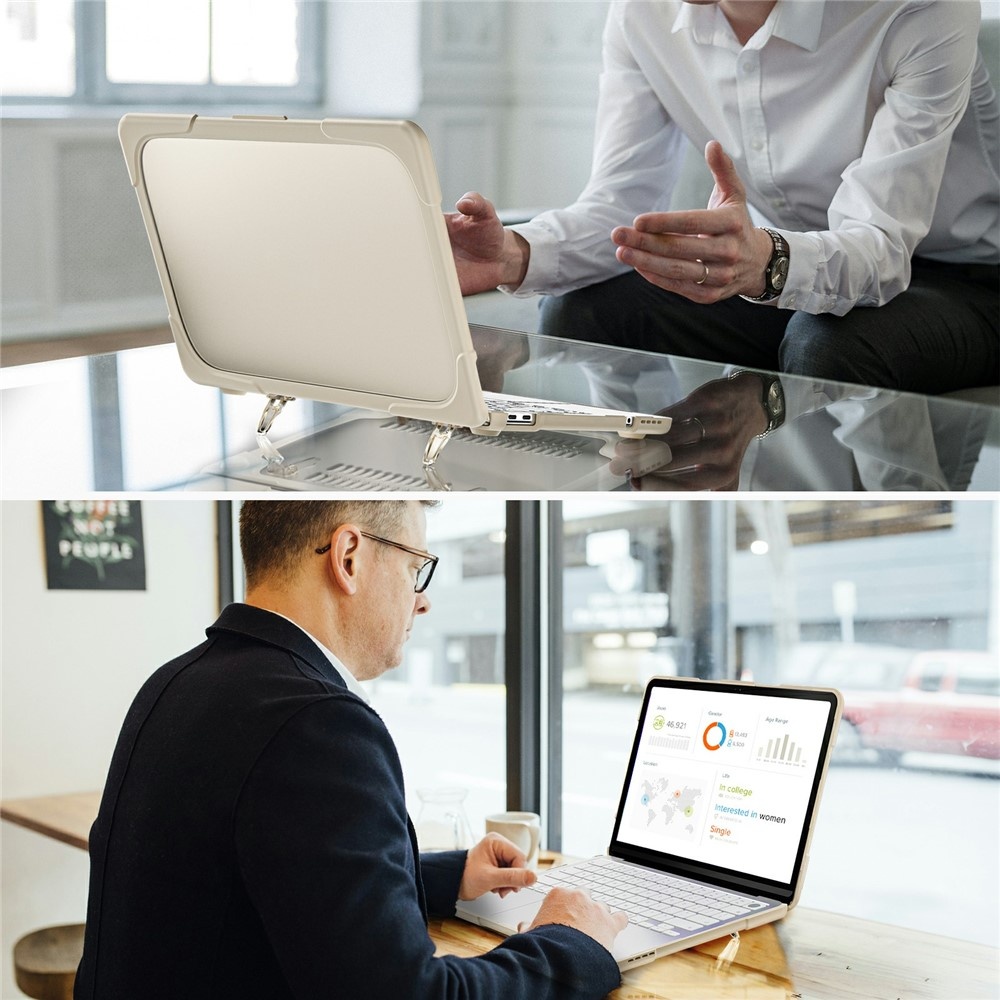MacBook Neo Armor cover hoes met pootjes - Beige