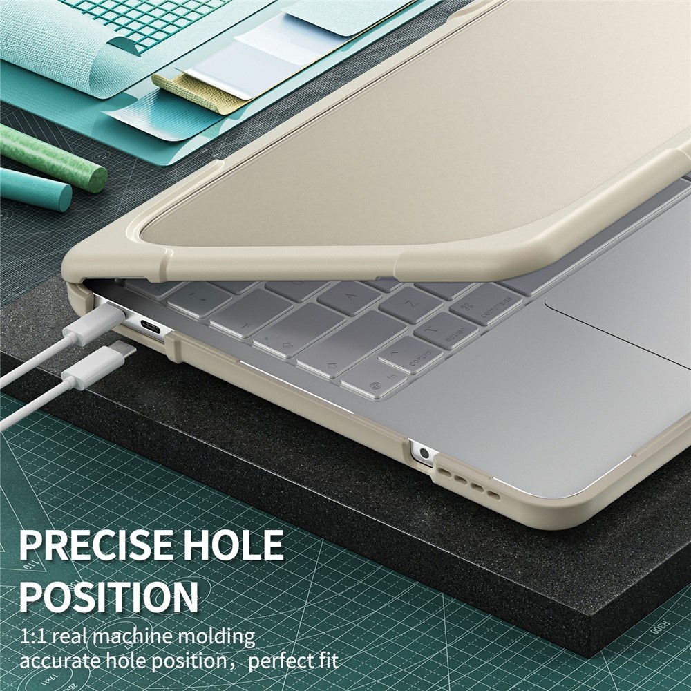 MacBook Neo Armor cover hoes met pootjes - Beige