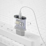 EU Stekker met USB-C naar USB-C oplader (20W) en datakabel van 1 Meter - Wit
