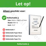 ReMarkable 2 Slim magnetisch echt leren cover hoes – Cognac