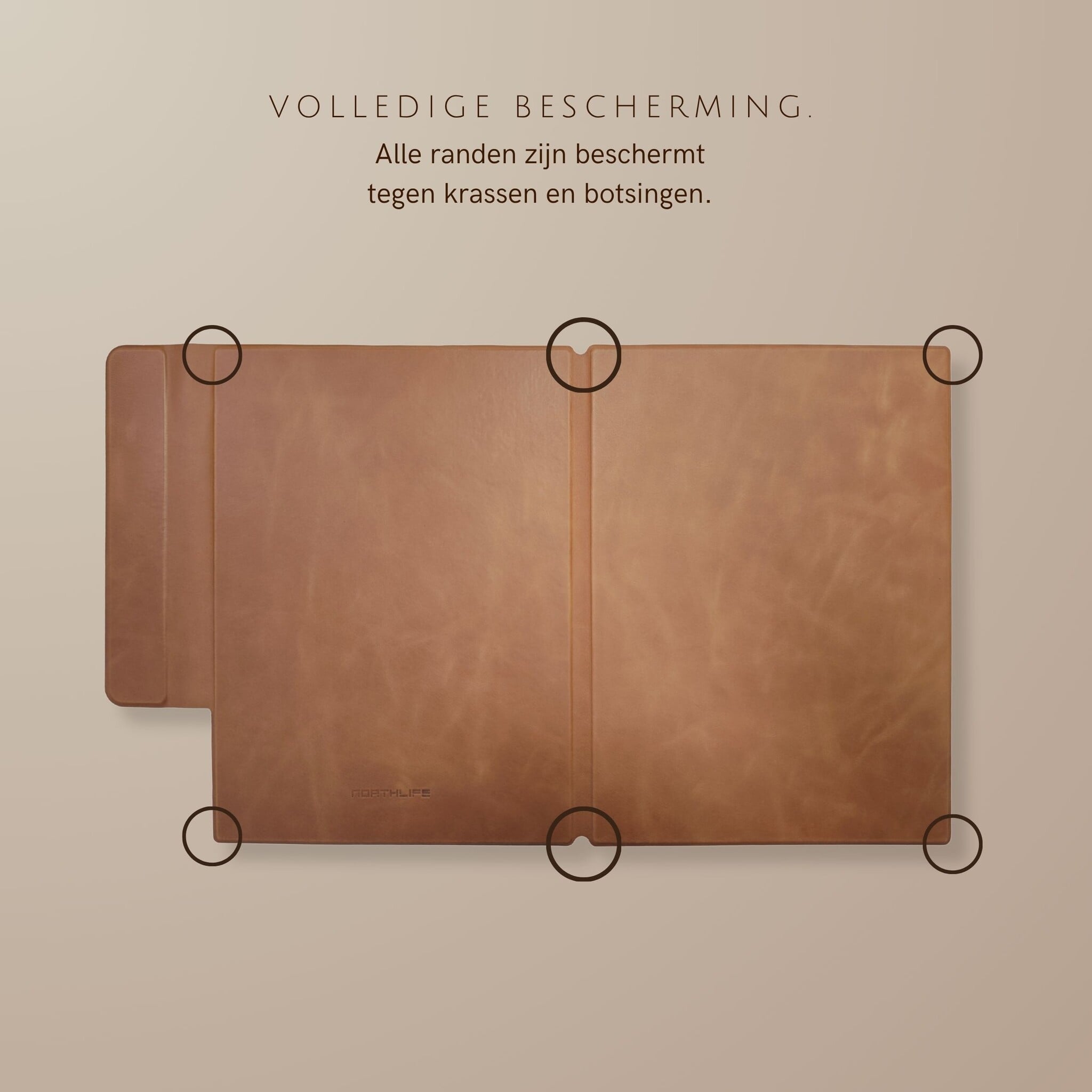 ReMarkable 2 Slim magnetisch echt leren cover hoes – Cognac