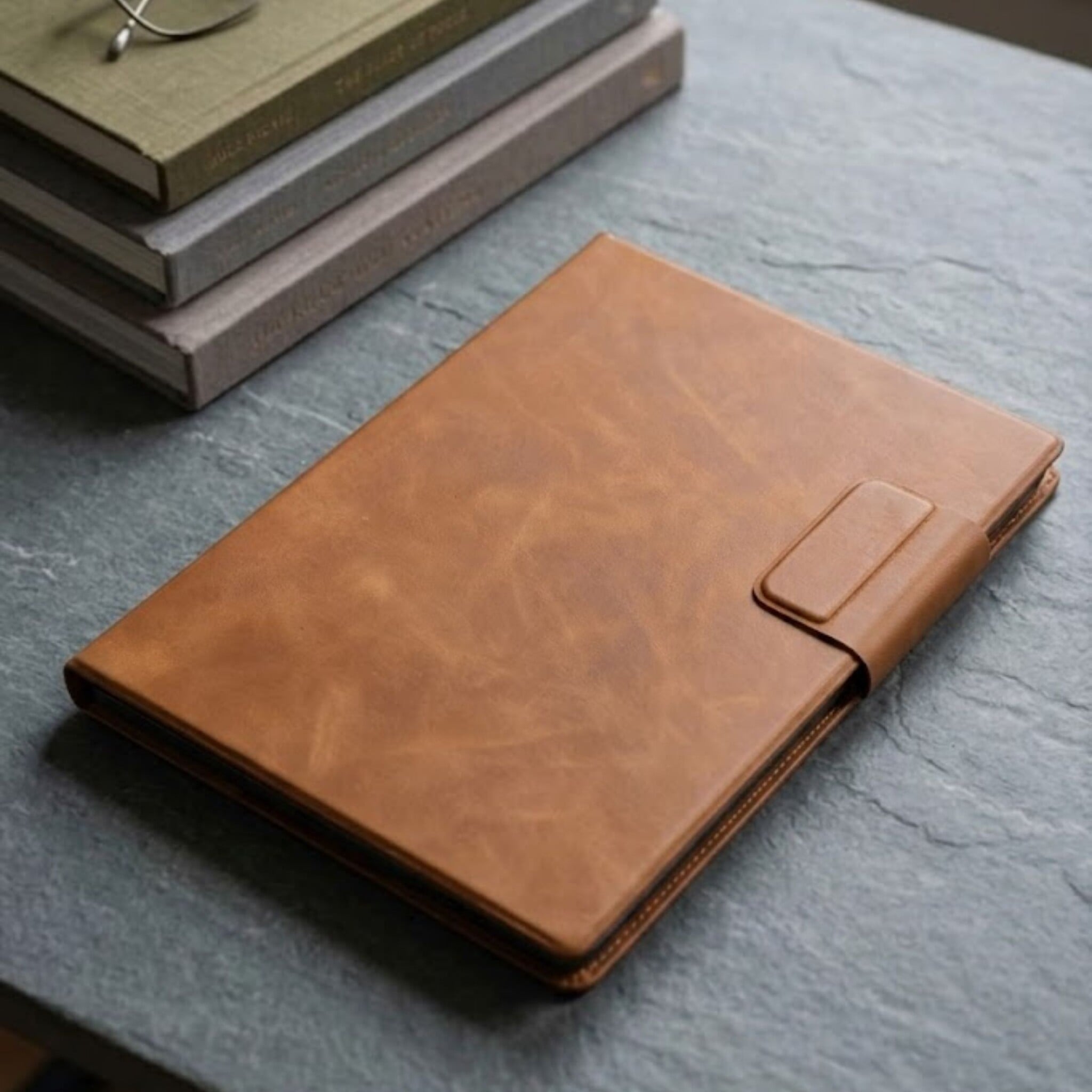 ReMarkable Paper Pro Slim magnetisch echt leren cover hoes – Cognac