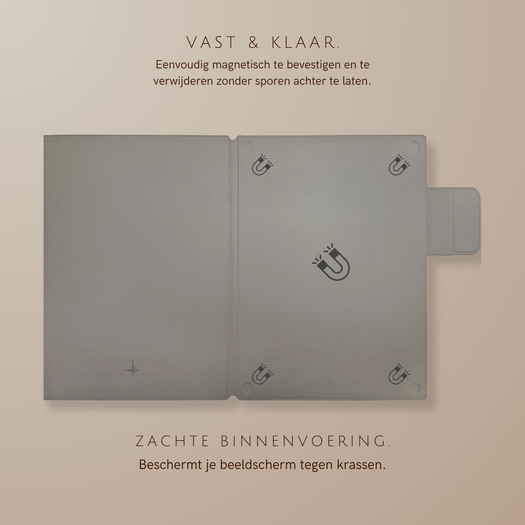 ReMarkable Paper Pro Slim magnetisch echt leren cover hoes – Cognac