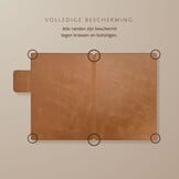 ReMarkable Paper Pro Slim magnetisch echt leren cover hoes – Cognac
