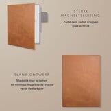 ReMarkable Paper Pro Slim magnetisch echt leren cover hoes – Cognac
