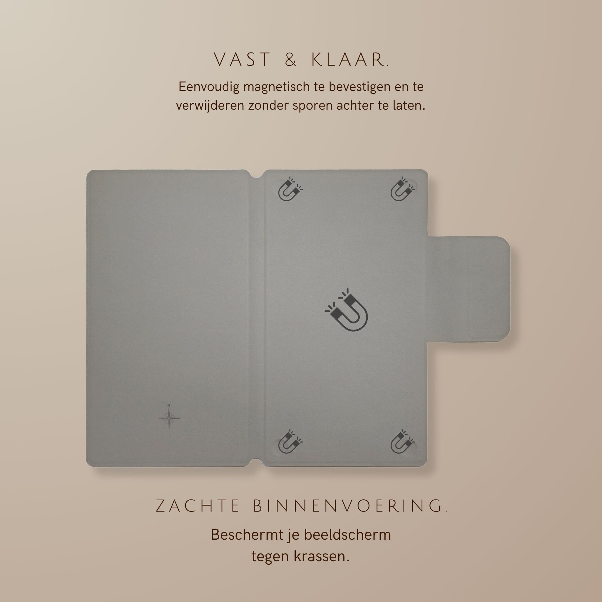 ReMarkable Paper Pro Move Slim magnetisch echt leren cover hoes – Cognac