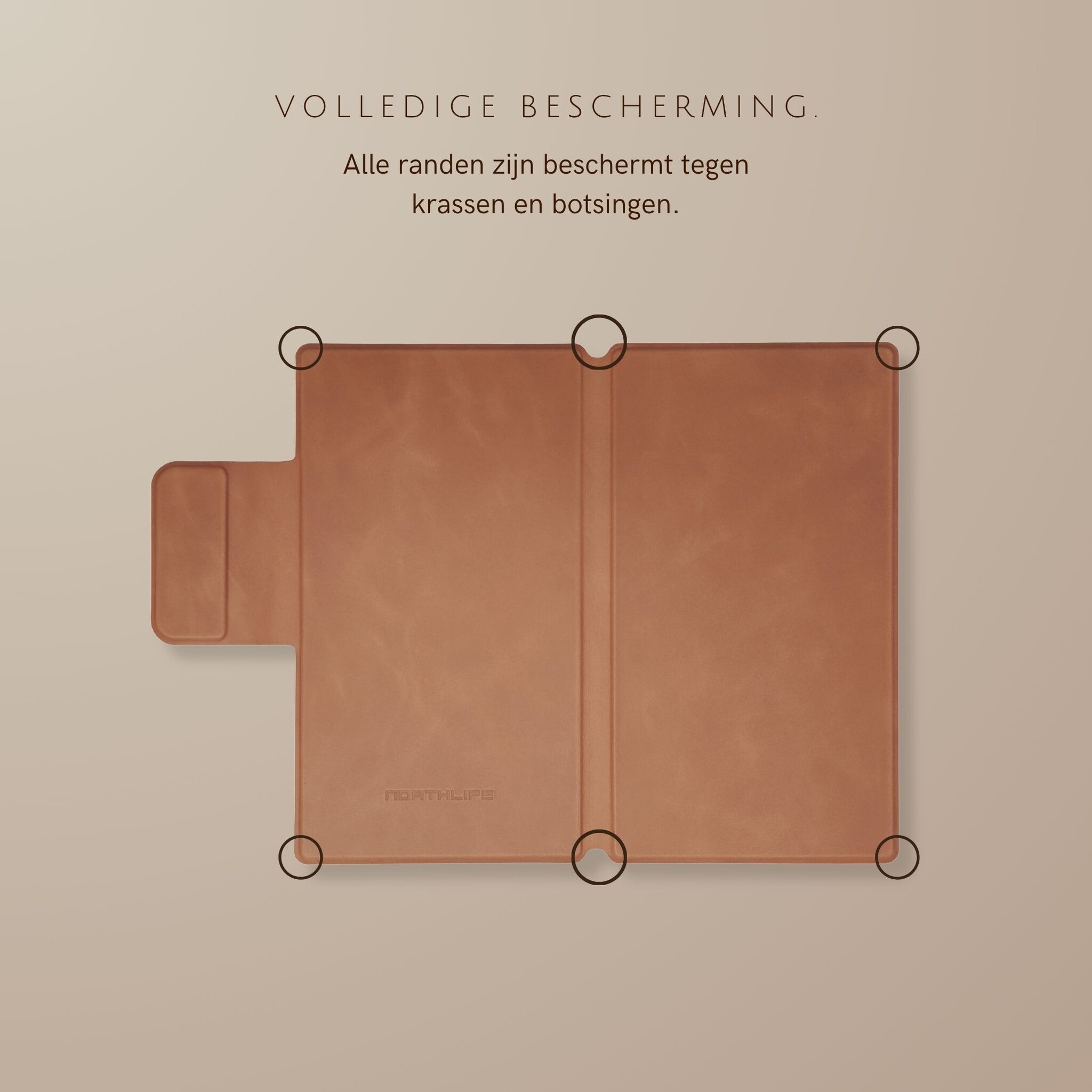 ReMarkable Paper Pro Move Slim magnetisch echt leren cover hoes – Cognac